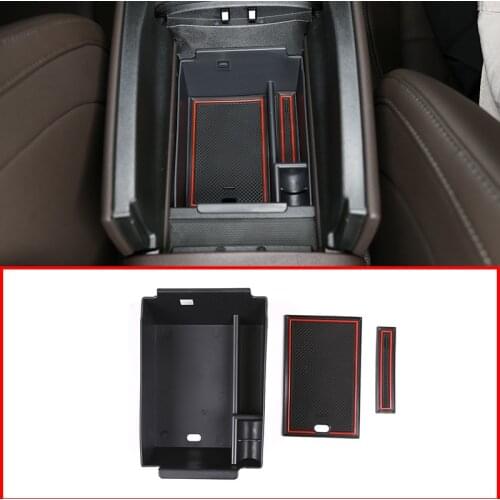 For Mercedes Benz GLE Class GLE350 400 W167 2020 Car Central Armrest Storage Box Container Tray Organizer With AMG LOGO