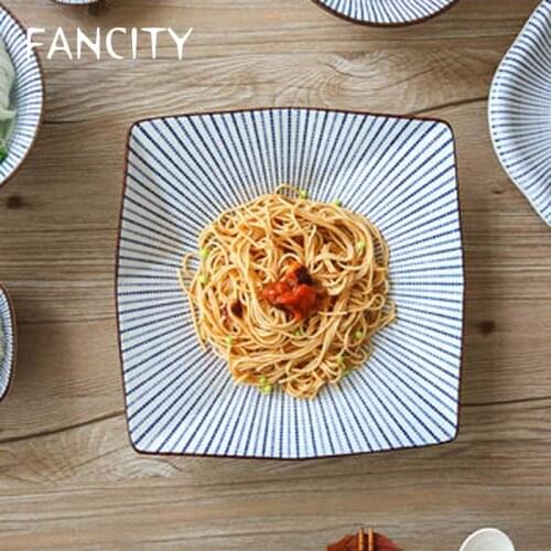FANCITY Japanese characteristic ceramic tableware bowls dishes dishes dishes home dining dishes creative personality rice bowls