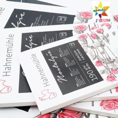Hahnemuhle Sketch book Nostalgie,190 gsm,White paper with clear texture,One sided sealant, easy to tear and preserve works