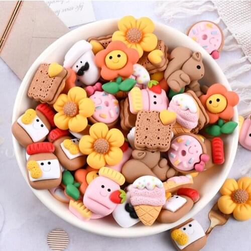 20pcs/lot Animals Flower Resin Flatback Cabochons Phone Decoration Hair Bow DIY Scrapbooking Craft Accessories