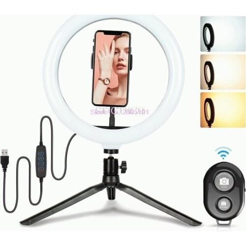 By DHL or fedex 100pcs/lot 6 Inch 10 Inch Ring Light LED Camera Selfie for iPhone Tripod and Phone Holder for Video Photography