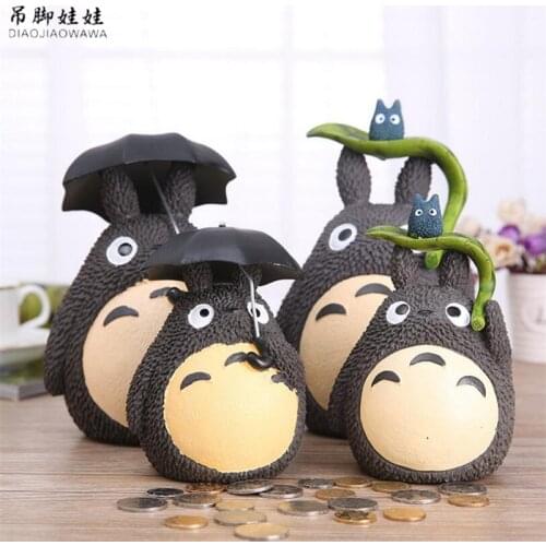 My Neighbor Totoro Piggy Bank Resin Totoro Figurines Japanese Style Coin Money Box 1 Piece Free Shipping