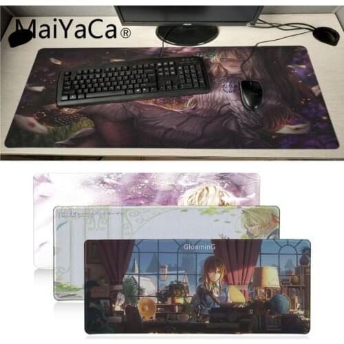 Maiyaca violet evergarden anime girl Natural Rubber Gaming mousepad xxl Desk Mat Gaming Pad mouse Gamer To Laptop Keyboard pad