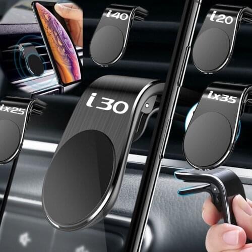 Magnetic Universal Car Phone Holder Air Vent Mount Stand GPS Mobile For Hyundai i10 i20 i30 i40 IX25 IX55 IX35 IX25 accessories