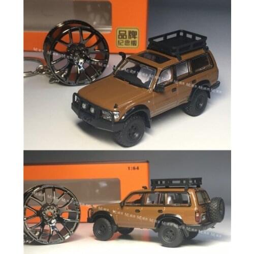 1:64 TOYOTA LAND CRUISER LC80 REFIT BROWN Alloy model car Metal toys for childen kids diecast gift