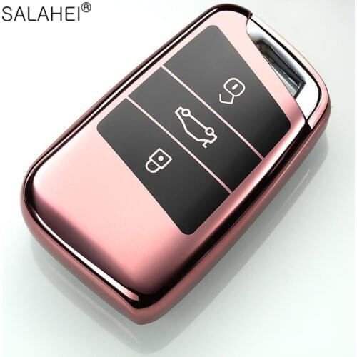 Soft TPU Car Remote Key Case Cover Holder Shell Fob For Volkswagen VW Magotan Passat B8 Golf For Skoda Superb A7 Car Accessories
