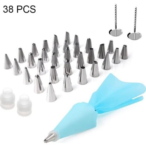 New 38Pcs Pastry Nozzles Set With Bag High Quality Baking Tools for Cakes Fondant Cream Pastry Tools With Storage Box