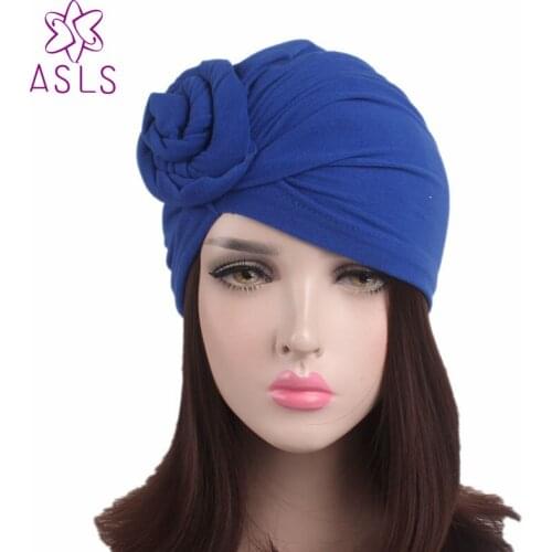 New Multicolor Solid Color Women Knotted Turban Hat Chemo Cap Headbands Muslim Turban Fashion Street Photo Striped Snail Hat