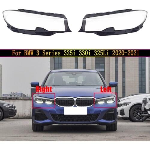 Front Car Lampshade Glass Lens Case Auto Caps Shell Headlight Cover For BMW 3 Series 325i 330i 325Li 2020 2021