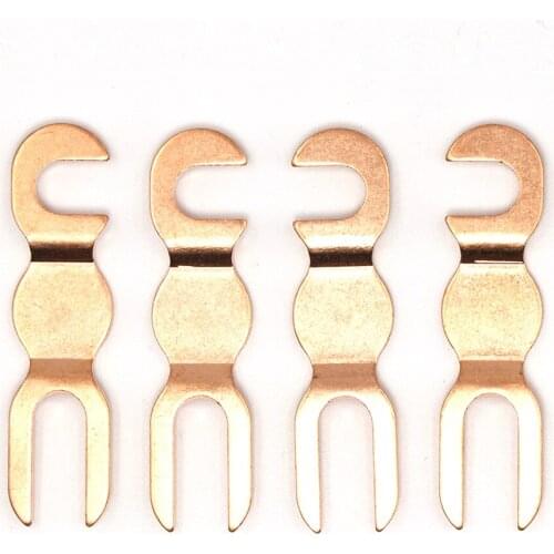 Monosaudio SP08Cu Pure Copper Parallel Connection Plate For HiFi Audio Speaker Binding Post ,hifi audio Y spade connector plug