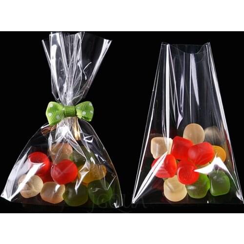 Thick Clear Flat Open Top OPP Plastic Bags For Candy Cookie Lollipop Packaging Card Packing DIY Christmas Wedding Party Gift Bag