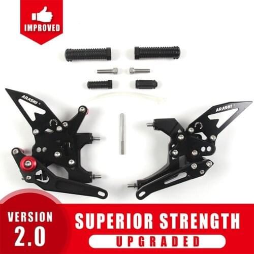 For DUCATI 959 Panigale 2016 2017 2018 2019 CNC Rider Adjustable Footrest Foot Pegs Rearset Foot Rests Silver Black Aluminum