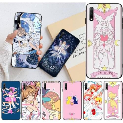 Sakura Card Captor Cardcaptor Black TPU Soft Rubber Phone Cover for Huawei Honor 30 20 10 9 8 8x 8c v30 Lite view pro