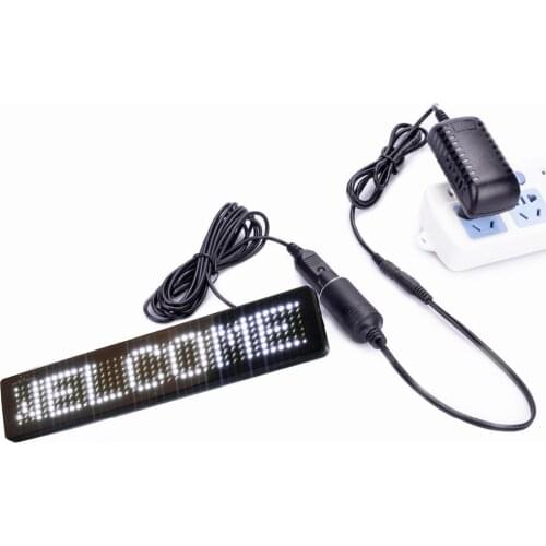 DIY white AC 100 - 240V voltage store output: DC12V Remote Control LED Car display Board