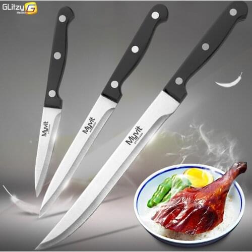 Chef Knife Set 3.5 5 8 inch KItchen Knives 5CR15 High Carbon Stainless Steel Fruit Slicing Vegetable Meat Santoku Cleaver Set