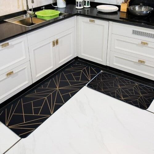 Nordic geometric style kitchen carpet wear-resistant and dirt-resistant floor door mat kitchen carpet non-slip mat