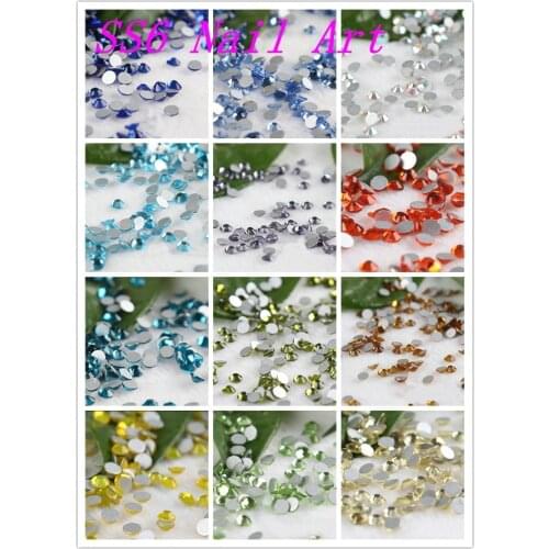 SS6 Many colours1440pcs/bag Non HotFix Rhinestones Nail Art Rhinestones Garment Strass Accessories