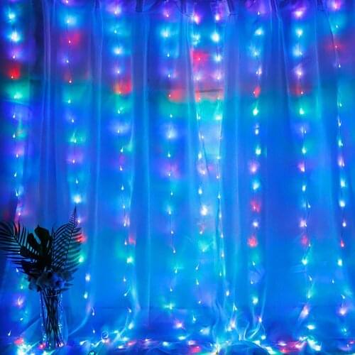 APP Remote Control LED Curtain Light Icicle String Christmas Elf Light Garland Outdoor Wedding Party Christmas Decoration