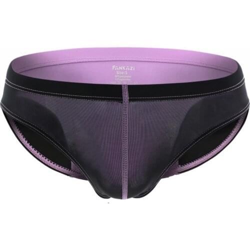 Sexy Men Underwear Briefs Shorts Breathable Panties For Man Patchwork Low Waist U Convex Pouch Underpants Cueca masculina S-XL