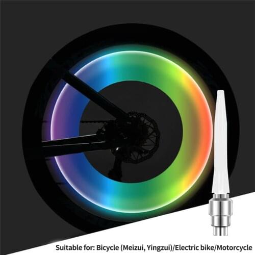 Colorful Neon Bike Spoke Light Mini LED Bicycle Taillight MTB Wheel Tire Nozzle Valve Caps Lamp Cycling Warning Head Rear Light
