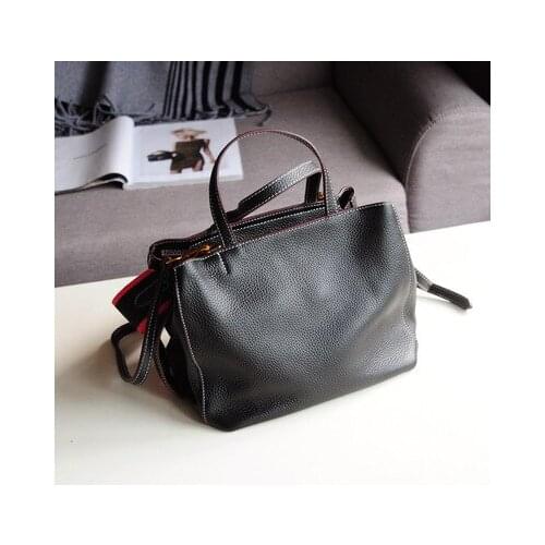 Women bag 2021 soft first layer cowhide woman bag double shoulder strap casual simple leather single shoulder messenger