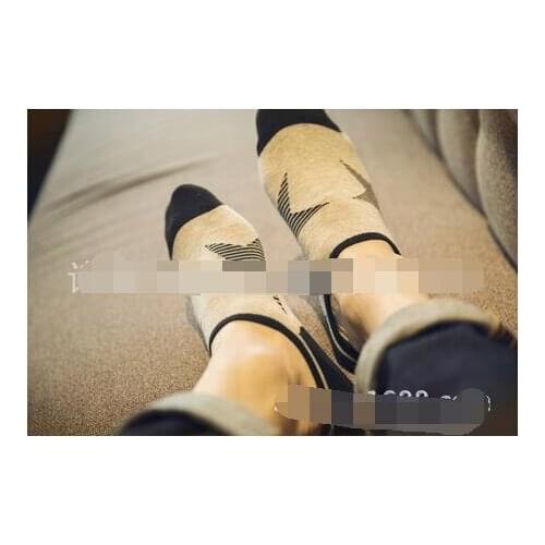 100pairs/lot fedex fast Japanese style man cotton athletics socks star boat socks casual Shallow mouth socks