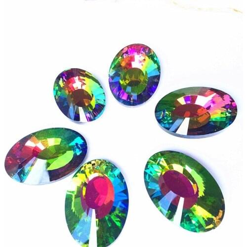 100pcs/lot 50mm Rainbow Color Crystal Hanging Pendants for Chandelier Parts Glass Suncatcher Prism Accessories Lamp Decoration