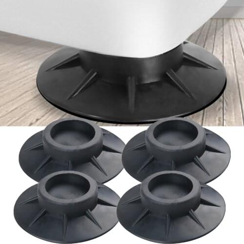 4pcs Shock Proof Floor Mat Non Slip Rubber Feet Pads Protectors Furniture Anti Vibration Washing Machine Elasticity Feet Pads
