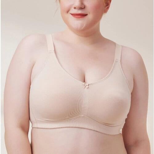 Womens Wireless Prosthesis Bra Breathable Full Coverage Unlined Underwear Ladies Brassiere Female Solid Lingerie 36 38 40 42 C D