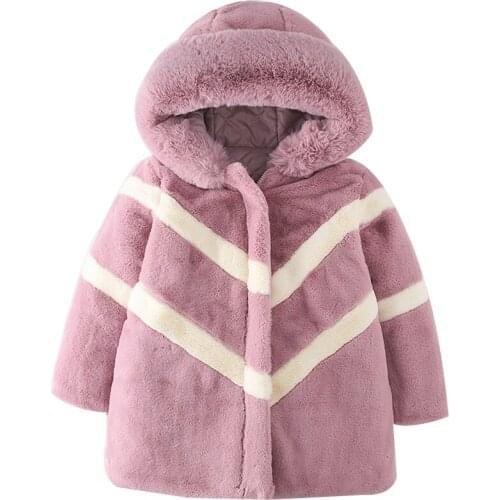 Girls Winter Thicken Jackets Childrens Warm Faux Fur Jacket for Girls Kids Heavyweight Thick Plus Jacket Coat Outerwear
