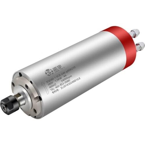 ER16 220v / 380v 1500W Water Cooling 1.5KW Spindle with 4 Piece Bearings,Engraving machine accessories for CNC Machines