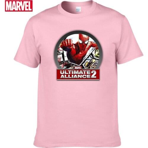 Marvel The Avengers Spider Man t-shirt Comfortable Breathable 100% cotton Fashion clothes for teens Summer Tops Clothes men #96
