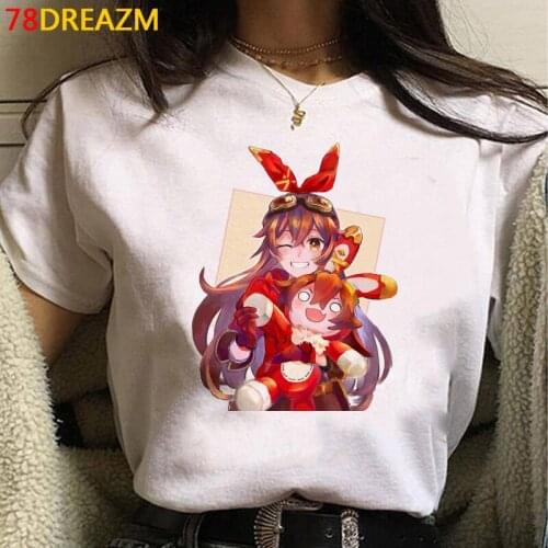Genshin Impact clothes tshirt women 2021 aesthetic white t shirt grunge plus size tshirt streetwear graphic tees women