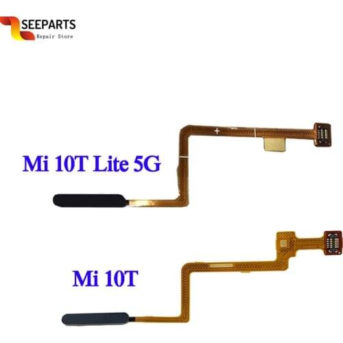 For Xiaomi Mi 10T Home Button Fingerprint Ribbon Identification Sensor Flex Cable Mi 10T Lite 5G Home Button Replacement
