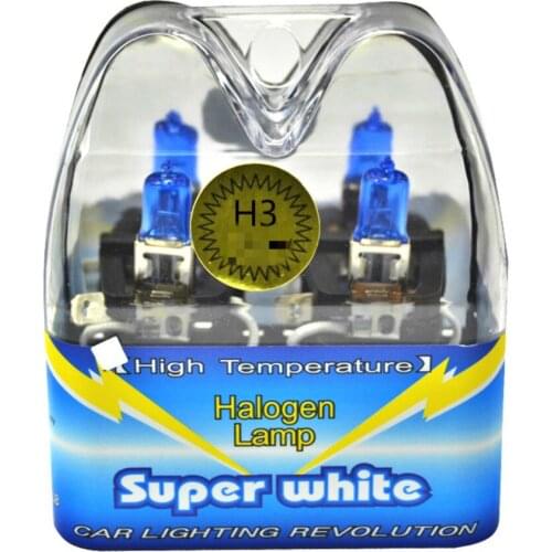 H3 12V 55W 100W Auto Xenon Halogen Bulbs H3 Car Headlight Bulb Low Beam Fog Light Bulbs H3 Bulb Car Head Light Lamp 5000K White