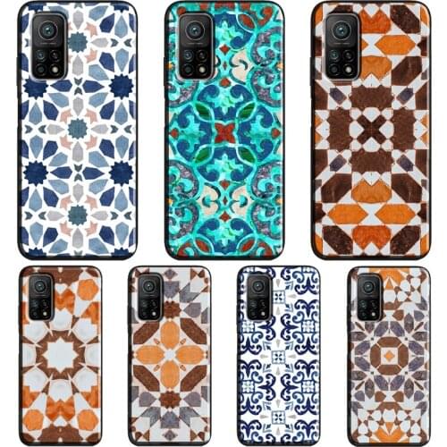 Moroccan Tile For Xiaomi Mi 11 Ultra Note 10 Lite Mi 9T 10T Pro A3 Coque For POCO X3 Pro M3 F1 F3 Case
