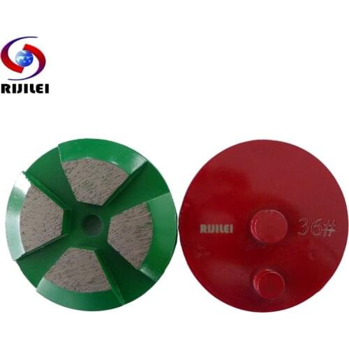 RIJILEI 15 PCS 80mm Metal Diamond Grinding Cup Wheel 3Inch Diamond Grinding Disc For Concrete Floor Grinder Grinding Shoes T40