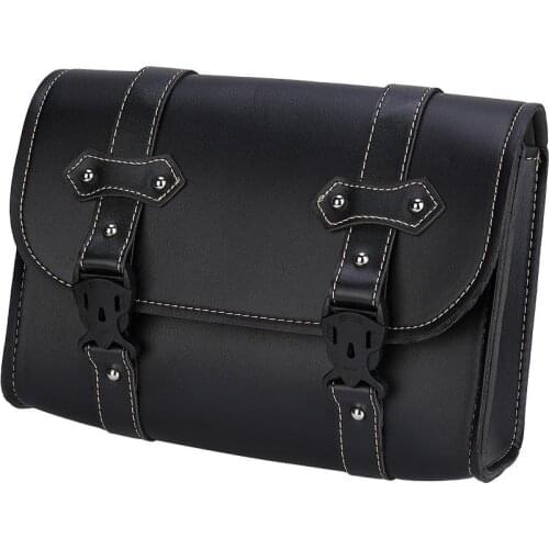 Motorcycle Fork Bag PU Leather Luggage Saddle Bag Storage Tool Pouch Universal For Sportster XL883 XL1200 High Capacity Rider B