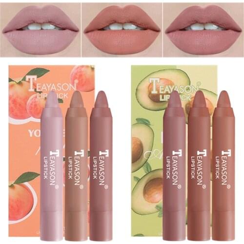 3pcs/set Velvet Matte Lipsticks Set Long Lasting Sexy Red Lip Stick Tint Pen Waterproof Makeup Cosmetic Mineral Pigment Batom