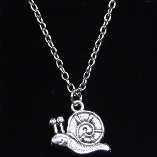 New Fashion Necklace 16x18mm garden snail Pendants Short Long Women Men Colar Gift Jewelry Choker