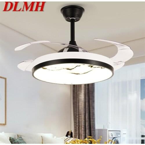 DLMH New Ceiling Fan Light Invisible Lamp With Remote Control Modern LED For Home 110V 240V