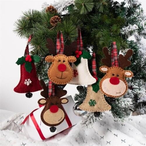 Christmas Tree Hanging Decoration Pendant New Year 2021 Xmas Ornaments Santa Snowman Dogs Elk Socks for Xmas Tree Home Decor