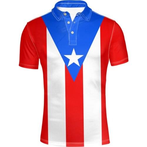 PUERTO RICO youth diy free custom made name number Polo shirt nation flag pr rican spanish country college logo photo clothes