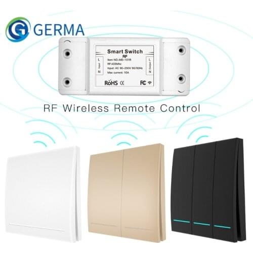 433Mhz Wireless Smart Switch RF Remote Control Receiver Push Button Controller Wall Panel Transmitter,2 way/3 way Multi-Control