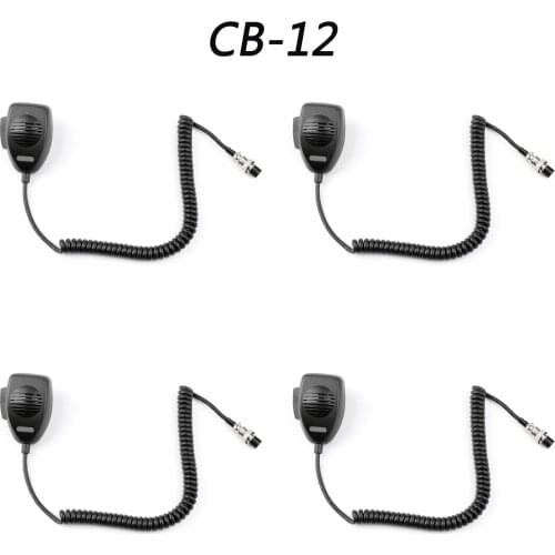Artudatech 4× For COBRA PR4000 PR4200 PR4250 MRHH100 MRHH200 Walkie Talkie CB-12 Car Hand Microphone Aviation Head 4Pin