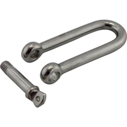 Heavy Duty Long D Shackle Stainless Steel 316 Marine Hardware Rigging 8mm,10mm,12mm