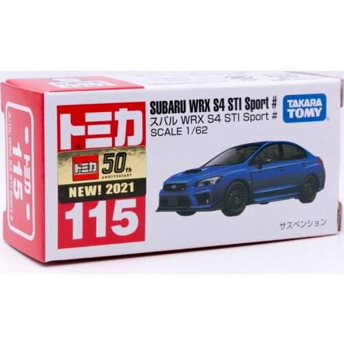 Takara Tomy Tomica No. 115 SUBARU WRX S4 STI Sport Blue 1:62 DieCast Model Mini Vehicle Figure Children Toy