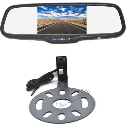 Vardsafe VS662C | Reverse Backup Camera + Clip-on Rear View Mirror Monitor for Jeep Wrangler (2007-2018)