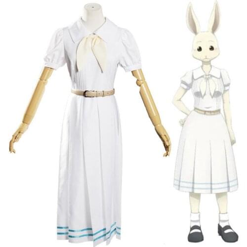 Anime Beastars Haru Cosplay Costume Lolita Haru Dress Skirt Women School Uniform White Rabbit Girls Japanese Uniform Outfit
