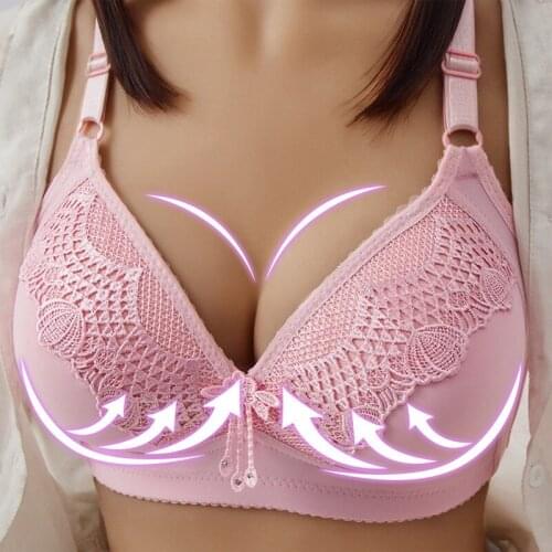 Ladies Sexy Lace Adjustable Bra Female Plus Size Lingerie crop top push up strapless Fitness Underwear Without Steel Ring Bra